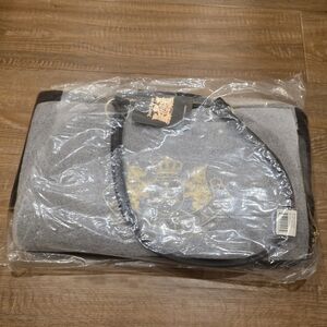 NWT Juicy Couture Pet Carrier Black & Pink Travel Bag for Small Dog & Cat.